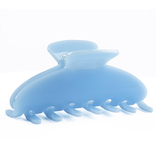 MAORULU Cute Claw Clip for Women – 4'' Large Acetate Hair Clips for Thick Thin Curly Long Hair, Durable Hair Clamps Non-slip Jaw Clip, Strong Hold, No Hair Damage, Stylish French Design (Blue)