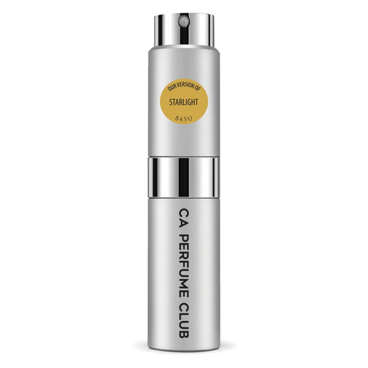 CA Perfume Impression of Starlight for Women and Men Amber Spicy Scent Long Lasting Unisex Fragrance Eau De Parfum Travel Size Refillable Atomizer Spray 0.27 Fl Oz 8ml