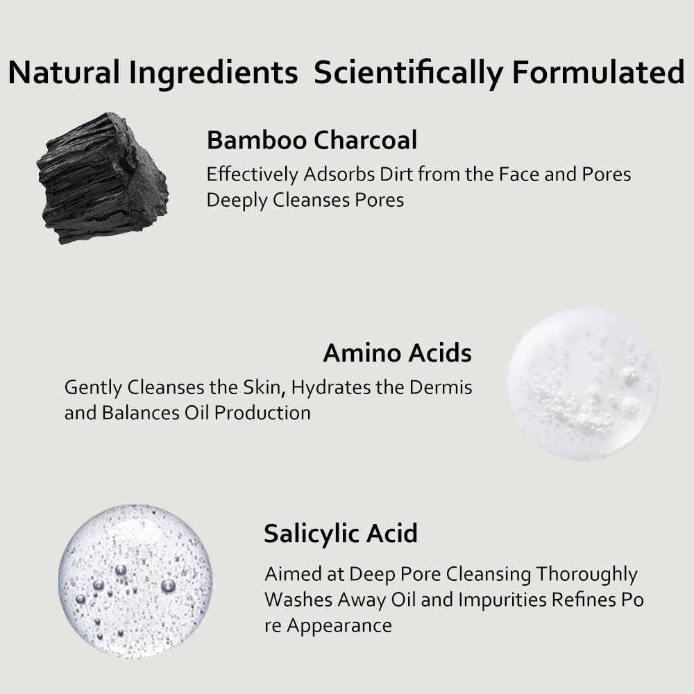 Daily Energizing Facial Cleanser - Deeply cleanses, Oil control，restores dry,Men's only，tired skin, Suitable for all skin types