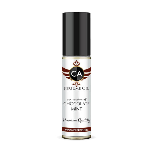 CA Perfume Impression of Chocolate Mint Unisex Eau De Parfum Amber Floral Scent Long Lasting Unisex Fragrance Travel Size TSA Ready for Day and Night Wear 0.33 Fl Oz 10ml