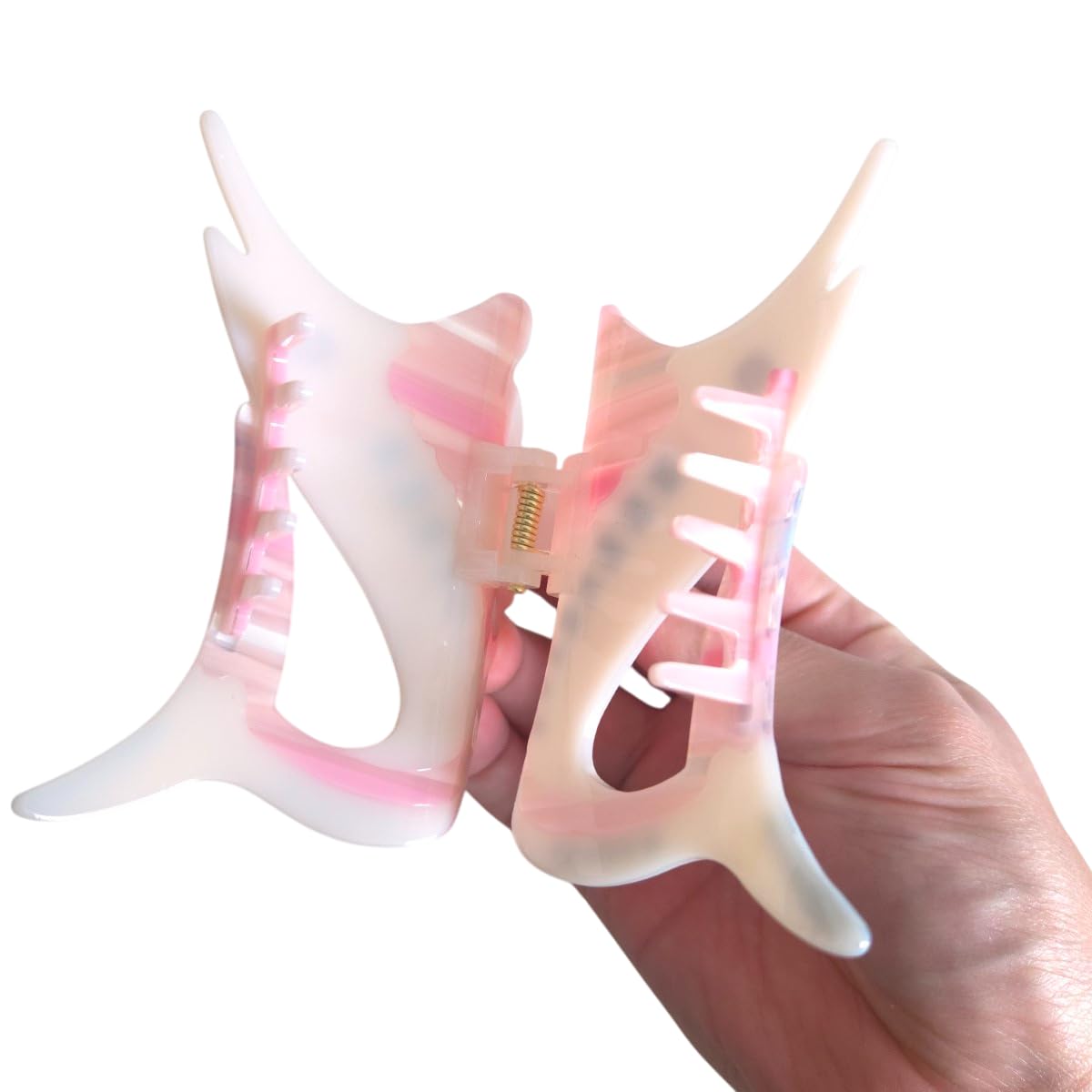 Novelty Sailfish Hair Clips,Cute Acetate Hair Clip,Big Claw Clips for Women,Pink