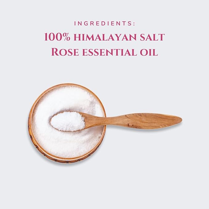Natural Bath Salt Soak – Exfoliating Dead Sea Salt & Himalayan Salt for Relaxing Spa Experience, Soft & Smooth Skin (Detox - Rose)