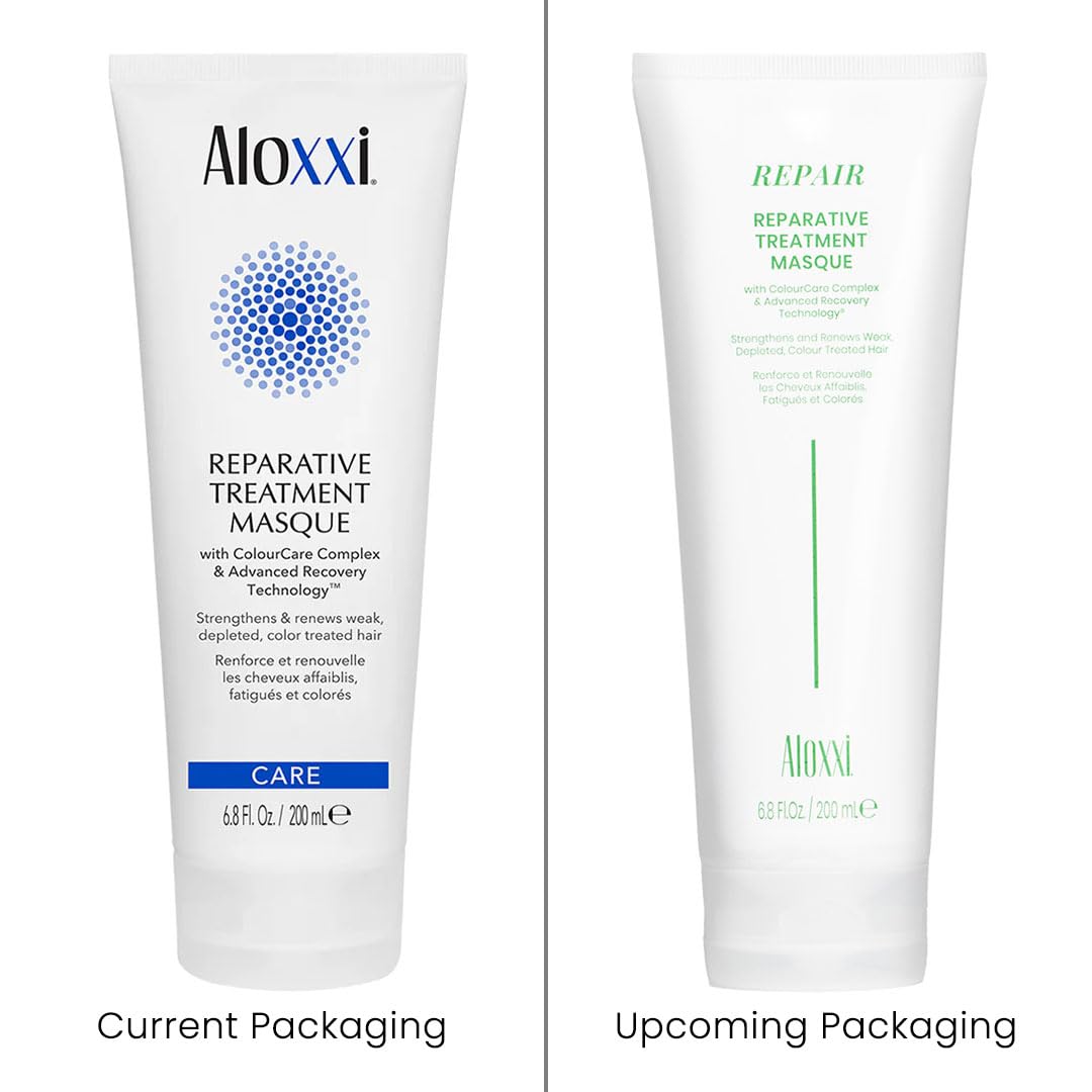 ALOXXI Repair Hair Mask for Color-Treated Hair Enriched with Keratin & Peptides, Deep Conditioning Treatment for Dull and Damaged Locks, 6.8 Fl Oz