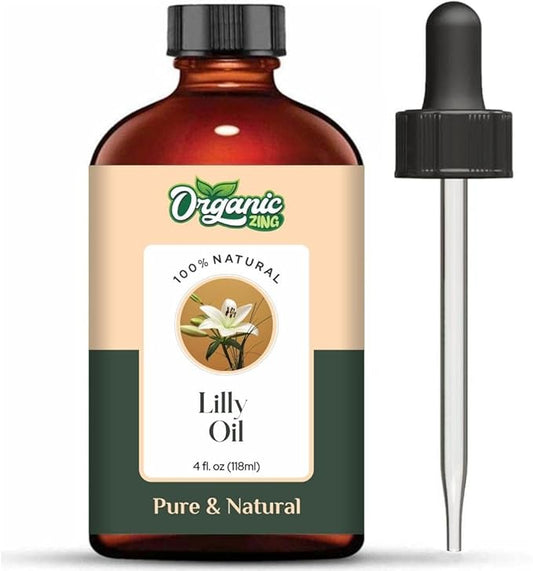 Lily (Lilium Auratum) Oil | Pure & Natural Essential Oil for Skincare & Aroma & Diffusers - 118ml/4 fl oz