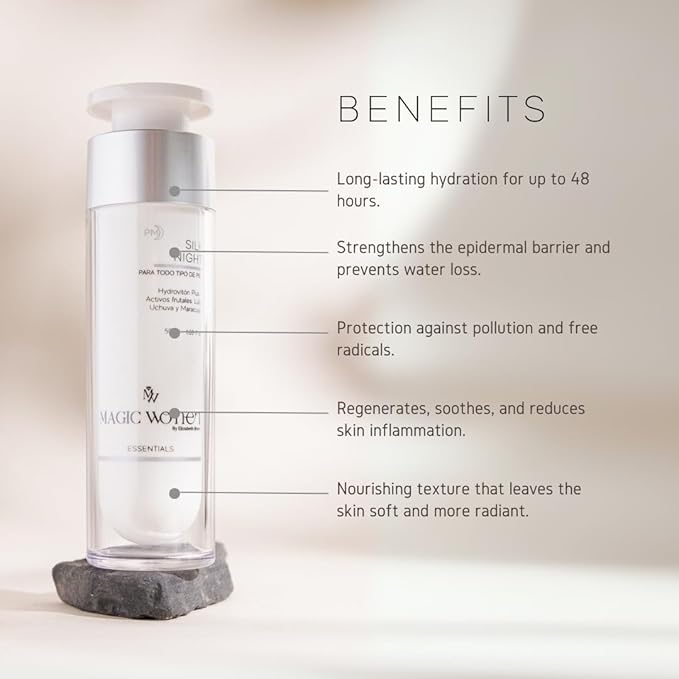 Silk Night Cream – Hydrating Face Moisturizer with Hidroviton Plus, Bioemulsión LUM & Vitaloe – Night Cream for Normal to Dry Skin – 50 ml