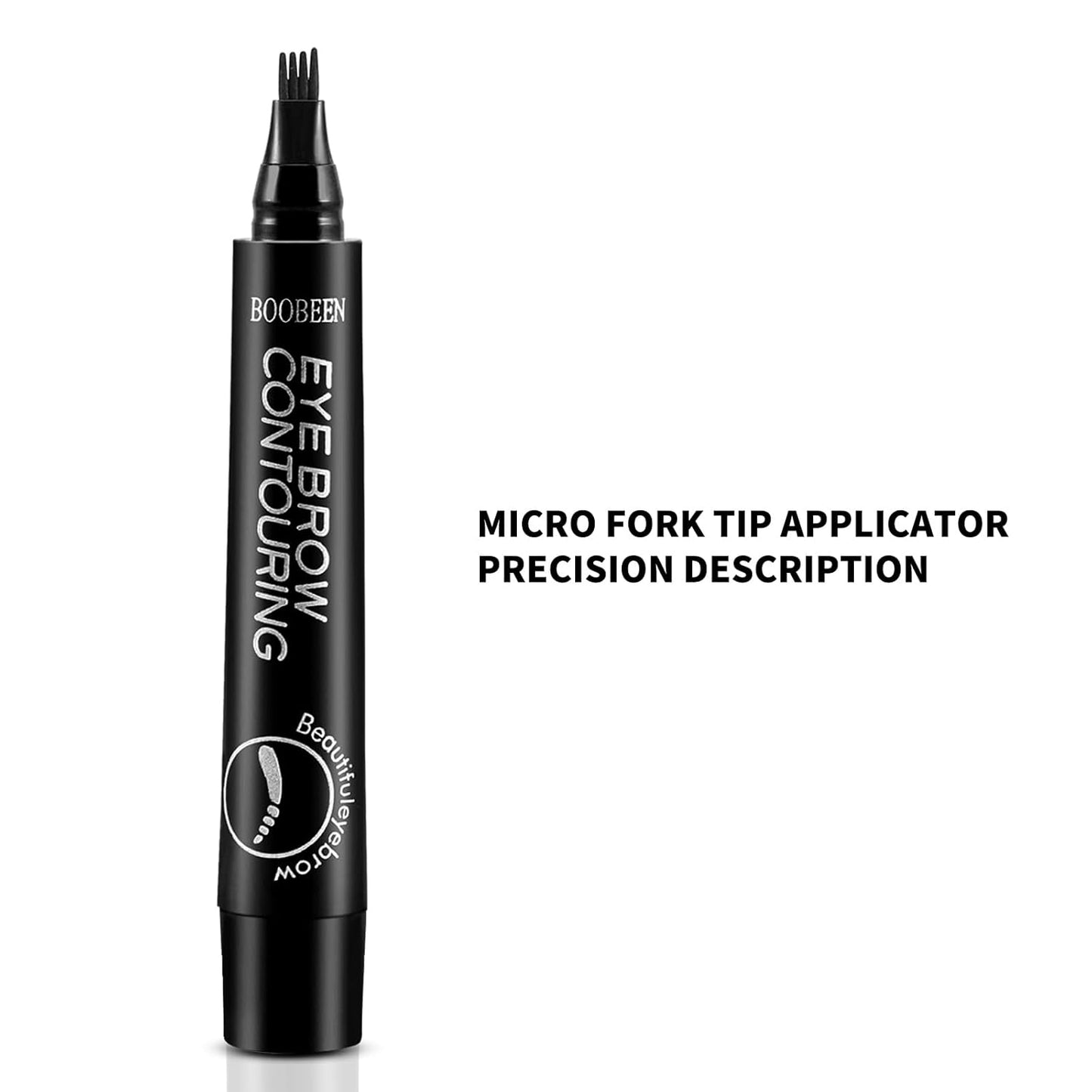 Boobeen Liquid Eyebrow Pen, Microblading Eye Brow Pencil with 4 Micro Tip, Waterproof Brow Pen Filler Creates Natural Brow Makeup, Long-lasting