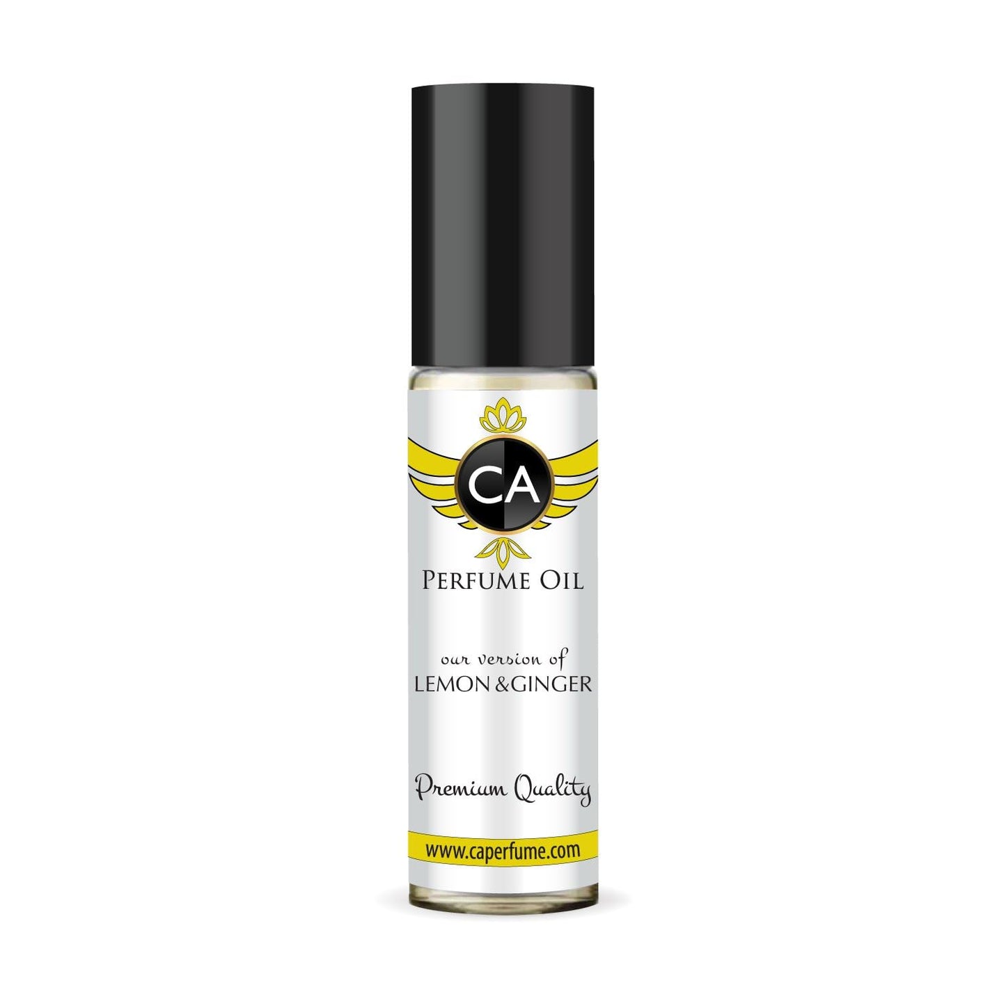 CA Perfume Impression of Lemon & Ginger Unisex Fragrance Oil Aromatic Scent Long Lasting Perfumes for Women & Men Travel Size TSA Ready Mini Parfum Body Oil Roll-on 0.33 Fl Oz 10ml