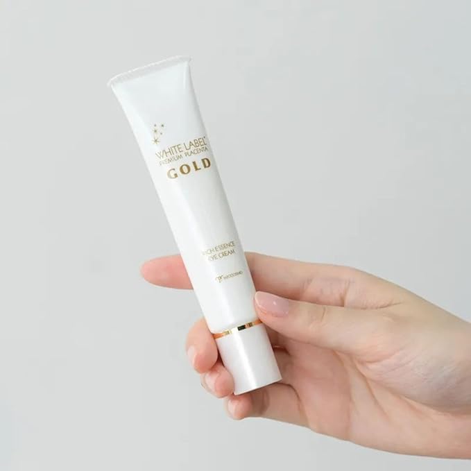 White Label Premium Placenta Gold Eye Cream 25g – Rich Moisturizing Cream With Placenta, Arginine and Light-Diffusing Ingredients for a Radiant Under-Eye Look