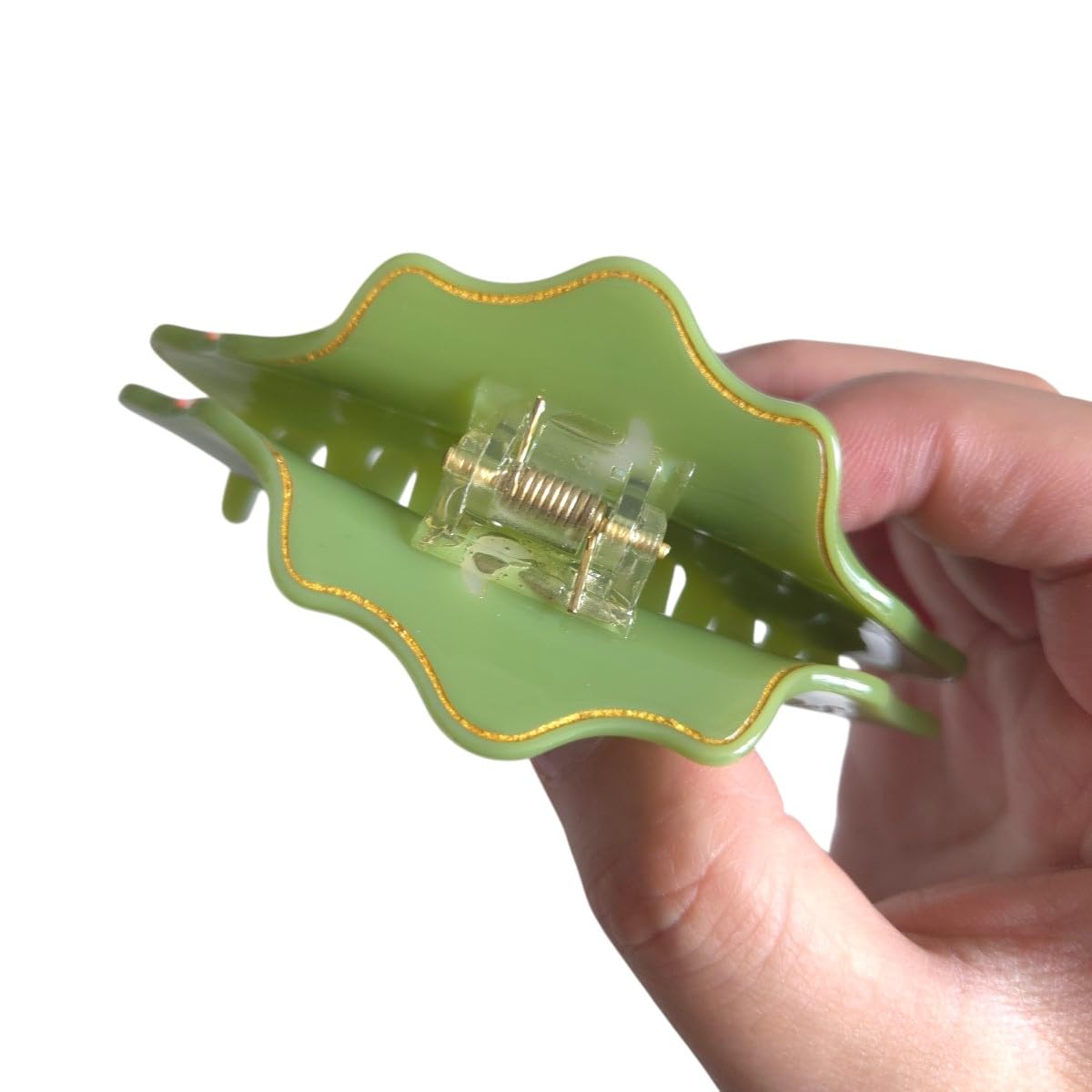 Fantasy Pisces Sign Hair Clips,Novelty Acetate Claw Clip,Zodiac Hair Clips for Women,Green