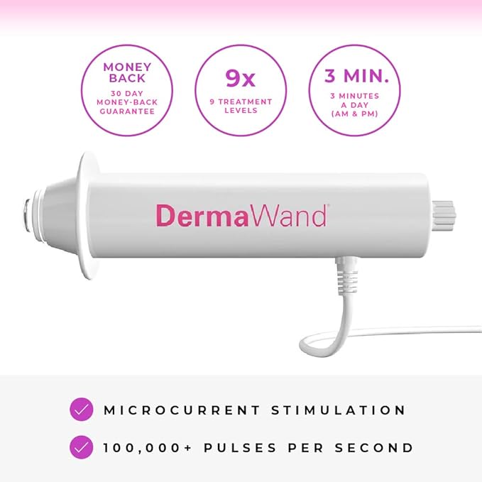 Derma Wand Anti-Aging System - Portable Handheld Skincare Therapy Machine- Argon/Neon