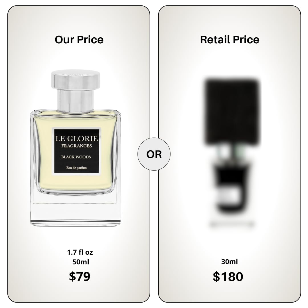 Inspired by Nasomato Black Afgano, Black Woods EDP, Long Lasting 12-14 Hours Perfume Spray for Men, Women, All Skin Types, Cruelty Free - 1.7oz 50ml
