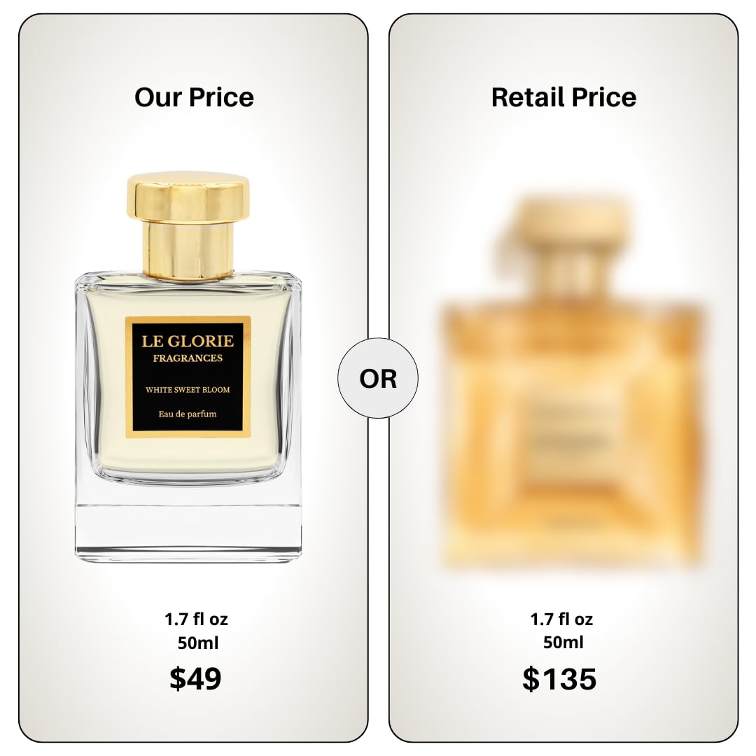 Inspired by Chan*l Gabrie*le Eau de Parfum, White Sweet Bloom EDP, Long Lasting 12-14 Hours Perfume Spray for Women, All Skin Types, Cruelty Free - 0.33 oz 10ml