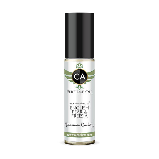 CA Perfume Impression of English Pear & Freesia Unisex Eau De Parfum Chypre Fruity Scent Long Lasting Unisex Fragrance Travel Size TSA Ready for Day and Night Wear 0.33 Fl Oz 10ml
