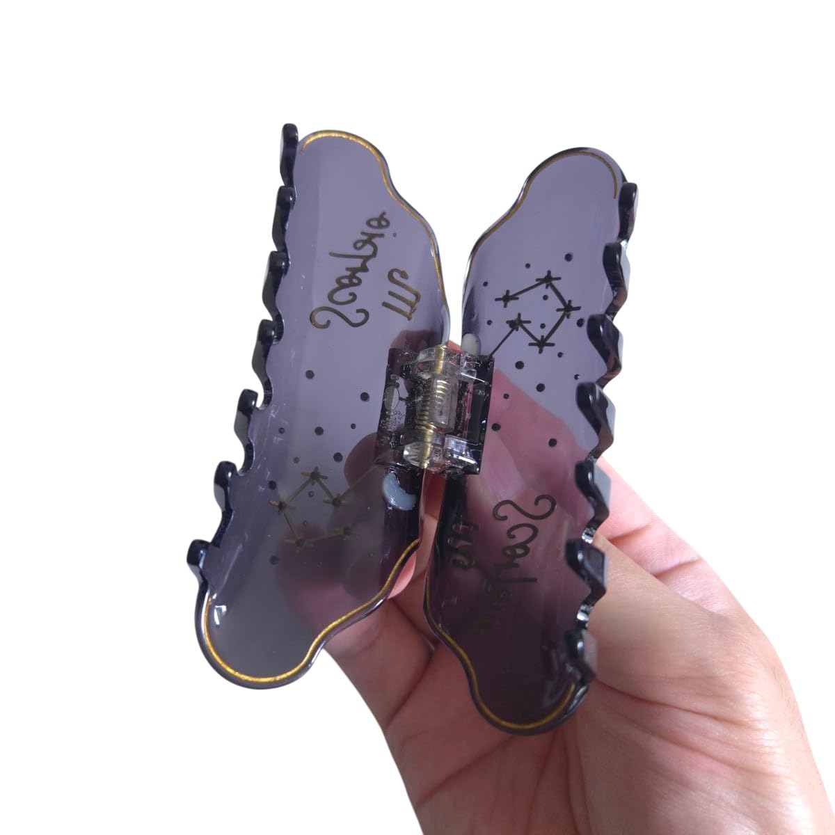 Fantasy Scorpio Sign Hair Clips,Novelty Acetate Claw Clip,Zodiac Hair Clips for Women,Black