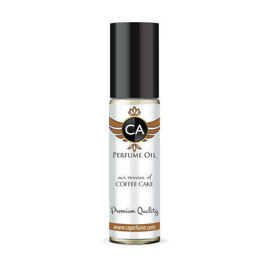 CA Perfume Originals Coffee Cake Unisex Fragrance Oil Gourmand Scent Long Lasting Perfumes for Women & Men Travel Size TSA Ready Mini Parfum Body Oil Roll-on 0.33 Fl Oz 10ml