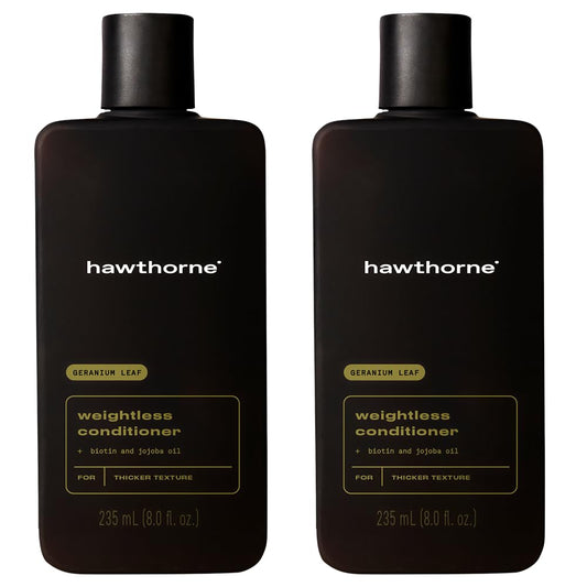 Hawthorne Weightless Conditioner For Men. Mens Conditioner For Thin and Thinning Hair. Delivers Silky Smooth & Strong Hair With a Weightless Formula. Sulfate-Free, Paraben Free. 8 fl. oz. 2-Pack.