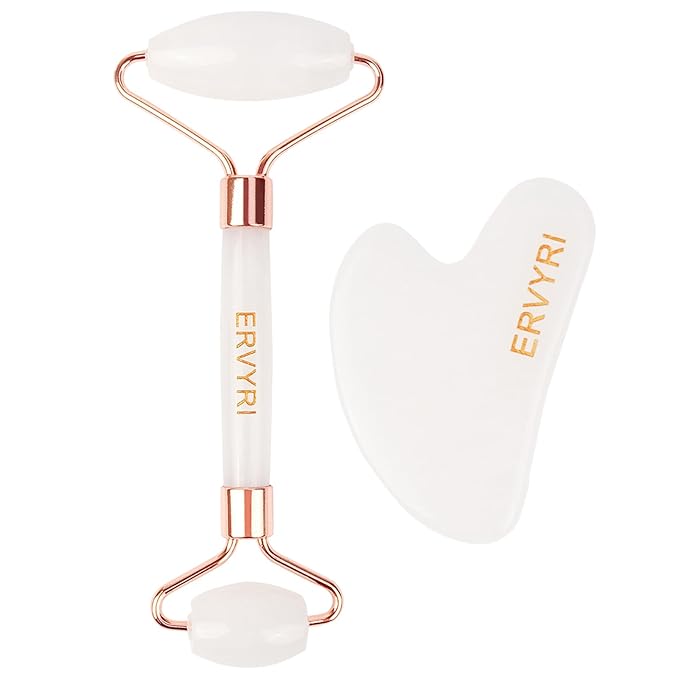 Gua Sha Facial Tool -Designed to Reduce Puffiness and Improve Wrinkles,for Eye, Neck - Natural Beauty Skin Care Tools-Green