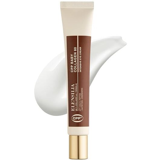 CPP Baby Collagen 80 Snail Mucin Intensive Eye Cream 1.01 Fl. Oz - Size and Collagen Peptide Concentration Upgraded, Matrixyl 3000, Haloxyl for Anti Wrinkle Plumping, Firming