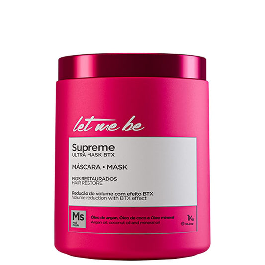 Let Me Be Supreme Ultra Mask BTX – 1000g / 33.8 oz – Deep Hair Repair and Hydration for Damaged or Chemically Treated Hair – Keratin Protein Treatment for Softness, Shine & Frizz Control