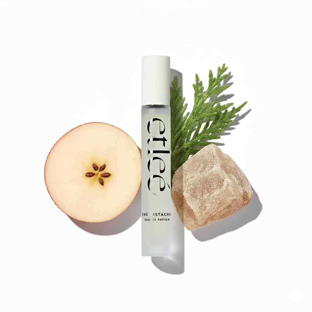 The Pistachio Eau de Parfum 0.34oz, Gourmand Floral Long Lasting Perfume With Vanilla, Amber, Musk, Sandalwood & Coconut, Layerable Luxury Fragrance for Women & Men for Everyday Wear