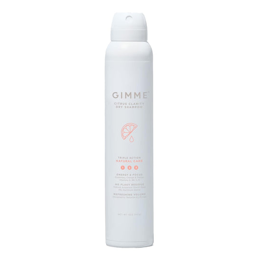 GIMME Beauty Dry Shampoo - For All Hair Types, Including Blonde - With Biotin, Aloe Vera & Keratin - Sulfate & Paraben Free with Sun Protection - Citrus Clarity