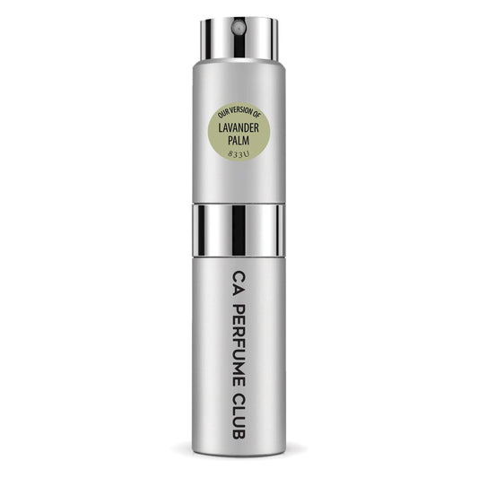CA Perfume Impression of Lavander Palm for Women and Men Aromatic Scent Long Lasting Unisex Fragrance Eau De Parfum Travel Size Refillable Atomizer Spray 0.27 Fl Oz 8ml