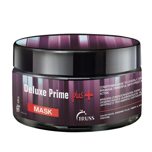 TRUSS Deluxe Prime + Mask - Deep Conditioning Hair Mask for Damaged Hair - Targeted Care for Dry, Brittle & Discoloured Strands - Frizz Control & Breakage Defense (6.35 Oz)
