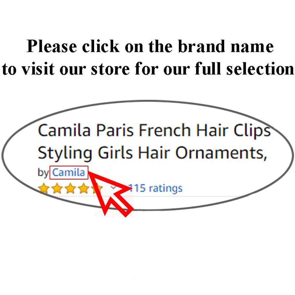 Camila Paris CP3869 French Hair Barrette Clip Oval Brown and Gold, Strong Hold Grip Hair Clips for Women, No Slip Rubberized Metal Closure, Durable Styling Girls Hair Accessories, Made in France