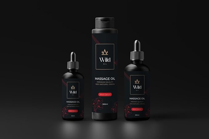 Black Opium Luxurious Lavender Massage Oil Mineral, Grape Seed, Jojoba & Lavender Skin Moisturization Hair Nourishment Hydration, Elasticity, Vegan & Natural (100ml)