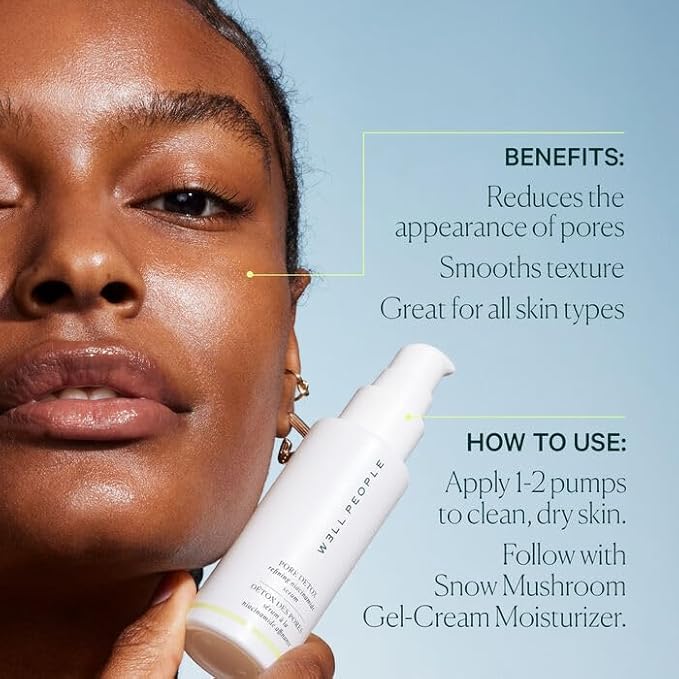 Well People Pore Detox Niacinamide Refining Serum, Purifying Face Serum For Smoothing & Refining Pores, Evens Out Skin Tone, Vegan & Cruelty-free