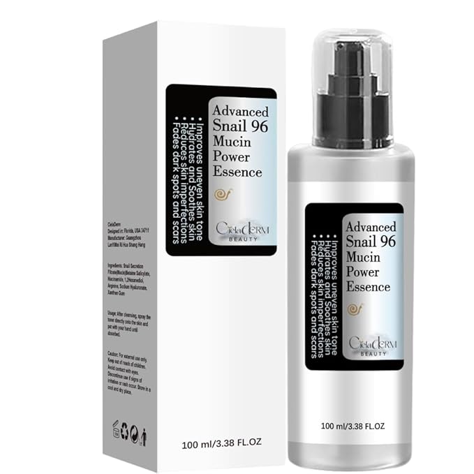 Snail Mucin 96% Power Repairing Essence | Hydrating Serum for Face with Snail Secretion Filtrate and Hyaluronic Acid | Barrier-Loving Formula