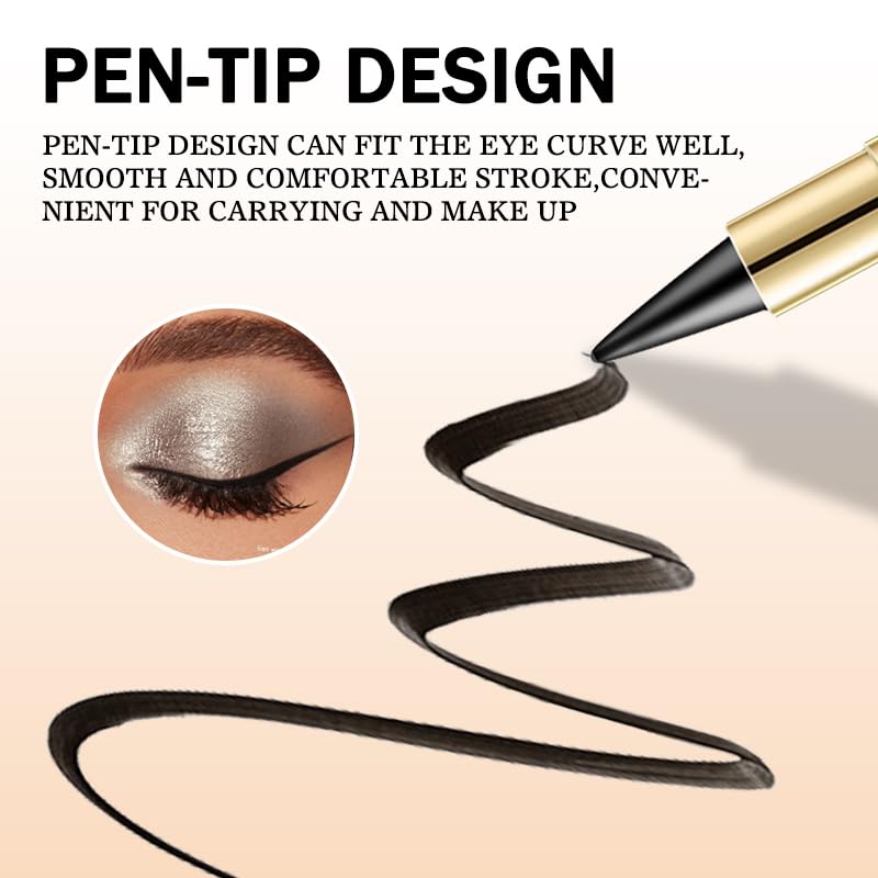 Ultra-Pigmented Black Eyeliner – delineador de ojos for Bold, Goth-Inspired Looks, Waterproof & Smudge-Proof Formula, Long-Lasting & Intense Color for Dramatic and Smoky Eyes Makeup