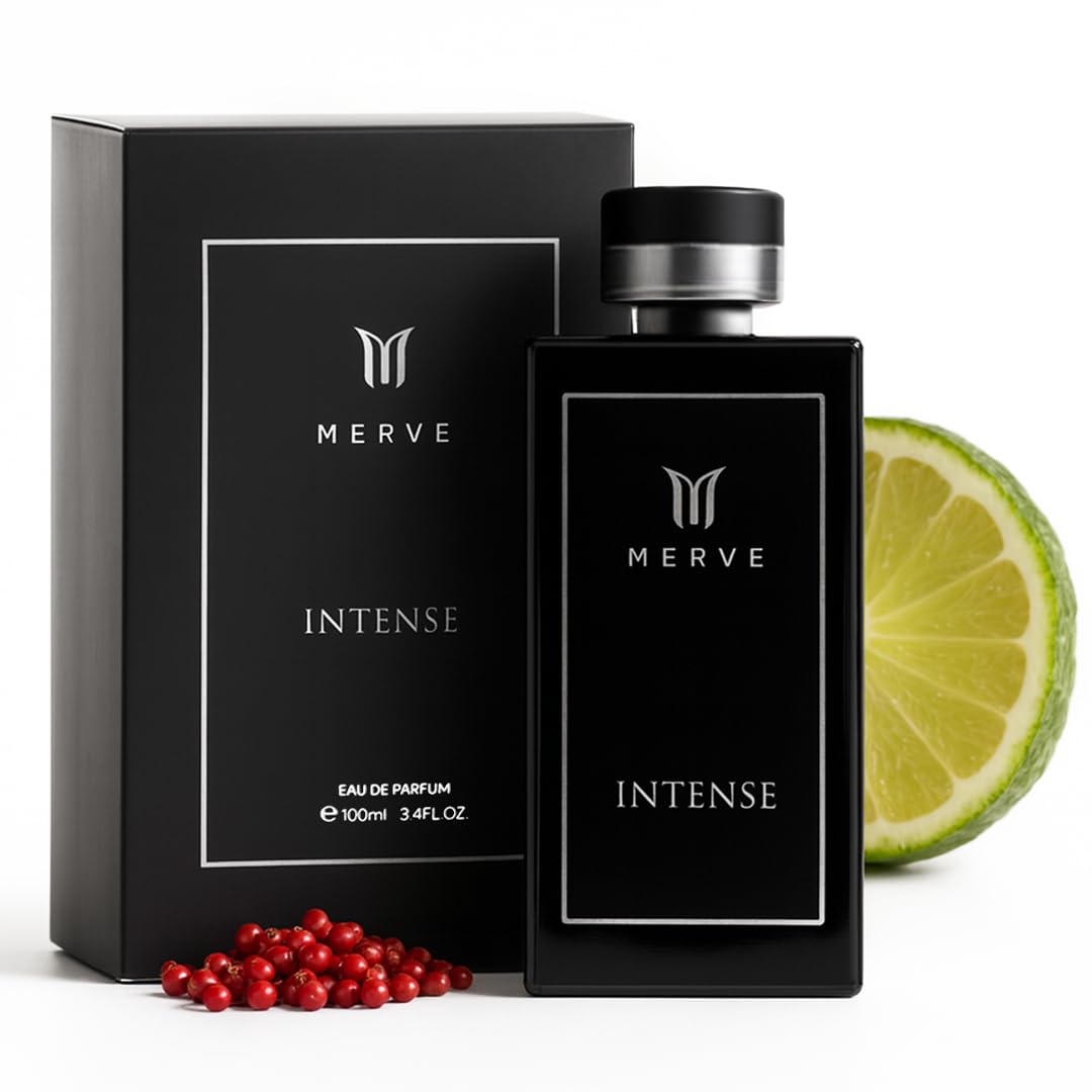 Merve Intense Premium Long Lasting Fragrance Luxury Scent For Men | Citrus, Fruity, Amber