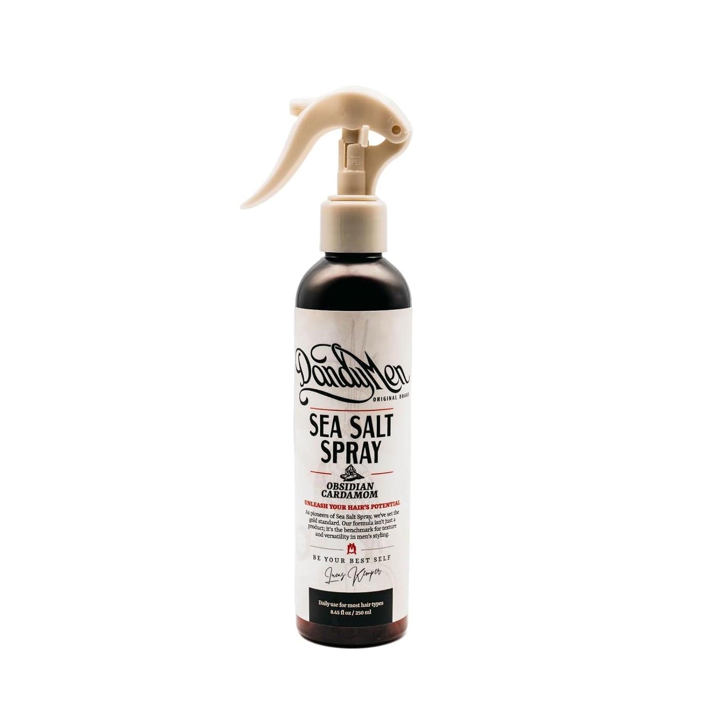 Sea Salt Spray – Lightweight Texture, Volume, and Flexible Hold with Epsom Salt & Pro-Vitamin B5 (8.45 oz, Obsidian Cardamom)