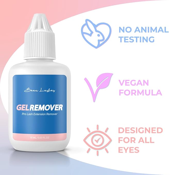 100 Pairs Under Eye Pads & Eyelash Extension Remover Gel | Lint Free Hydrogel Eye Patches for Lash Extensions & Lift | Effective Lash Glue Remover Gel for The Strongest Adhesives