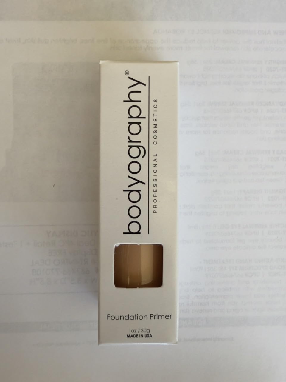 BODYOGRAPHY - Foundation Primer (Neutral): Flawless Anti-Aging Salon Makeup Primer w/Vitamin E, A, Jojoba, Grapeseed Oil | Control Shine | Gluten-Free, Cruelty-Free, 1 oz.