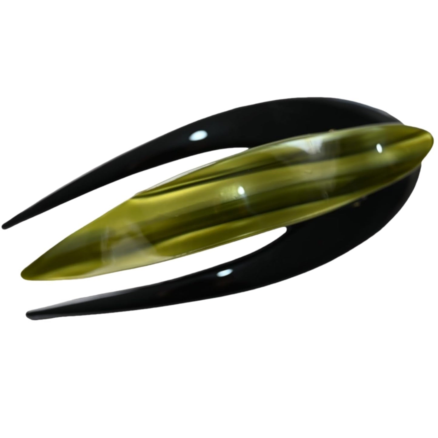 Handmade Celluloid French Design Tortoise Shell Barrettes Side-slide Opening Duck Luxury Fashion Accessories Hair Clip Claw for Women (green)