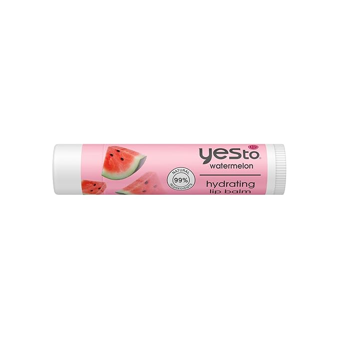 Yes To Watermelon & Cucumber & Avocado Lip Balm Variety Pack, Hydrating Non-Sticky Salves That Replenish Dry Cracked Lips & Lock In Moisture, With Antioxidants, Natural & Cruelty Free, 0.15 Oz, 3-Pack