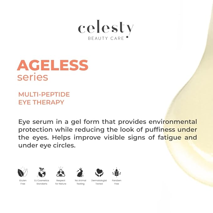 Anti-Aging Multi Peptide Eye Serum for Dark Circles, Under eye Bags and Wrinkles Dermatologist Reviewed Centella Asiatica Extract,1 Fl Oz