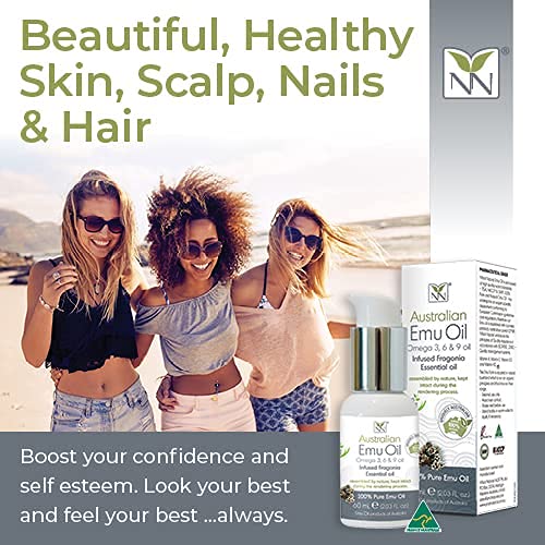Y-Not Natural Ultra Pure Australian Emu Oil - Luxury Emu Oil 60mL - Free Range Aboriginal Omega 3, 6 & 9 Infused with Fragonia - The Ultimate Moisturizer for Skin, Hair, Nails, and Scalp