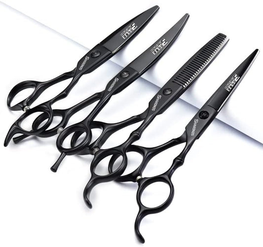 6/7 Inch Hairdressing Scissors Set Barber Shop Hair Scissors Styling Tools (6-inch 4pc)
