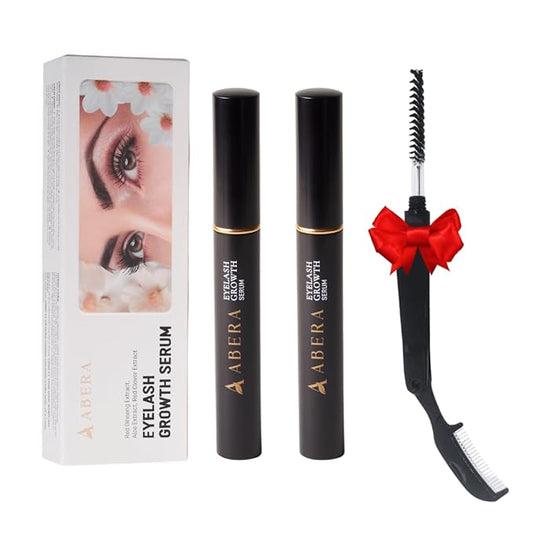 Abera Misan Eyelash Growth Serum (Upgrade Version) - Natural Lash Booster and Lash Enhancer, Regenerating and Nourishing Lashes Longer and Thicker (2. Set of 2 with Gift)