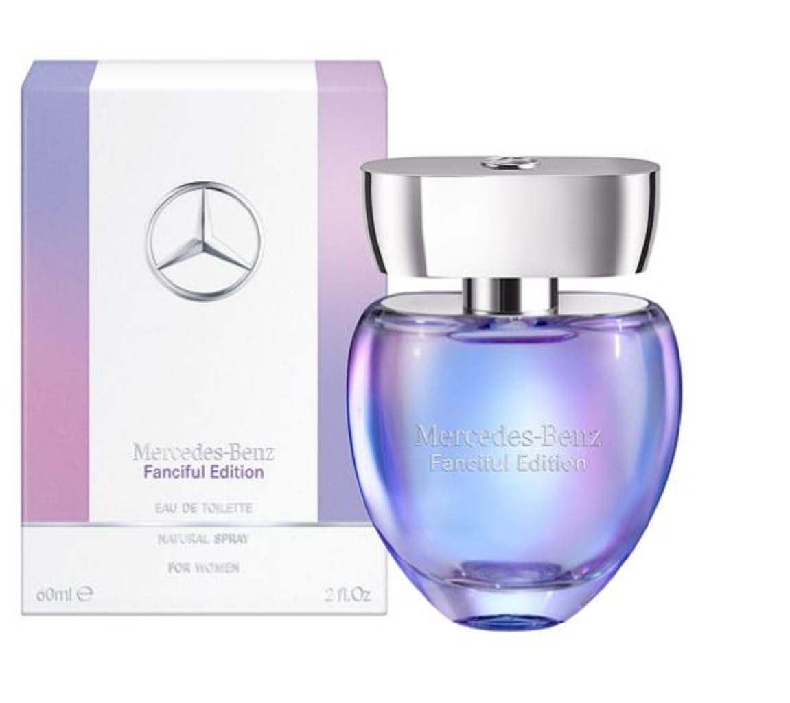 Mercedes Benz Fanciful Eau De Toilette Perfume Spray for Women - 2 Fl Oz - Parfum for Her - Citrus & Musky Scent - Luxury Long Lasting Fragrance with Notes of Mandarin, Rose & Amber wood