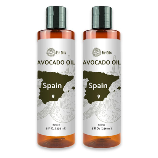 Avocado Oil - Direct from EIR Oils Farm in Spain - 100% Pure Carrier Oil for Hair, Face, and Skin - Hand-Picked, Cold-Pressed Carrier Oil - (16oz)