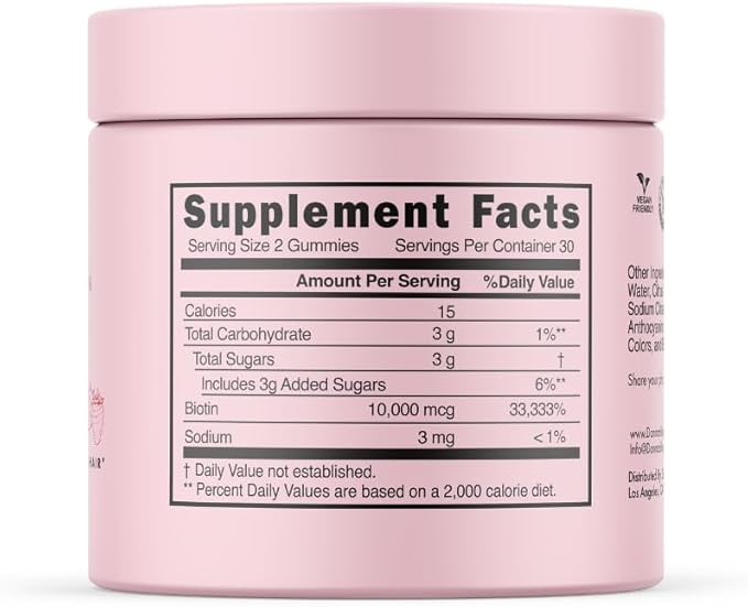 Donna's Recipe by Tabitha Brown Vegan Biotin Hair Vitamin Gummies