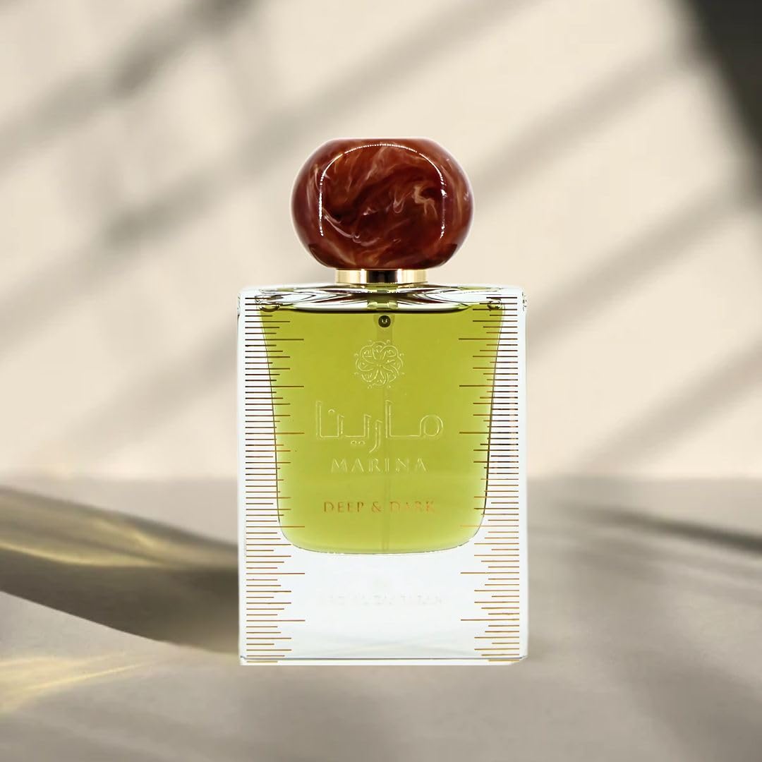 Ard Al Zaafaran Marina Deep & Dark Eau De Parfum For Women 50ML (1.67 OZ) Long Lasting Arabian Perfumes For Women with Exotic Saffron, Jasmine & Musk Notes - Premium Ladies Perfume & Captivating Scent