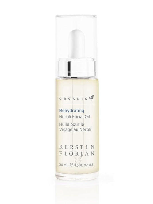 Kerstin Florian Organic Rehydrating Neroli Facial Oil | Anti Aging Moisturizer with Jojoba and Argan Oils | Facial Serum for All Skin Types (1 fl oz)