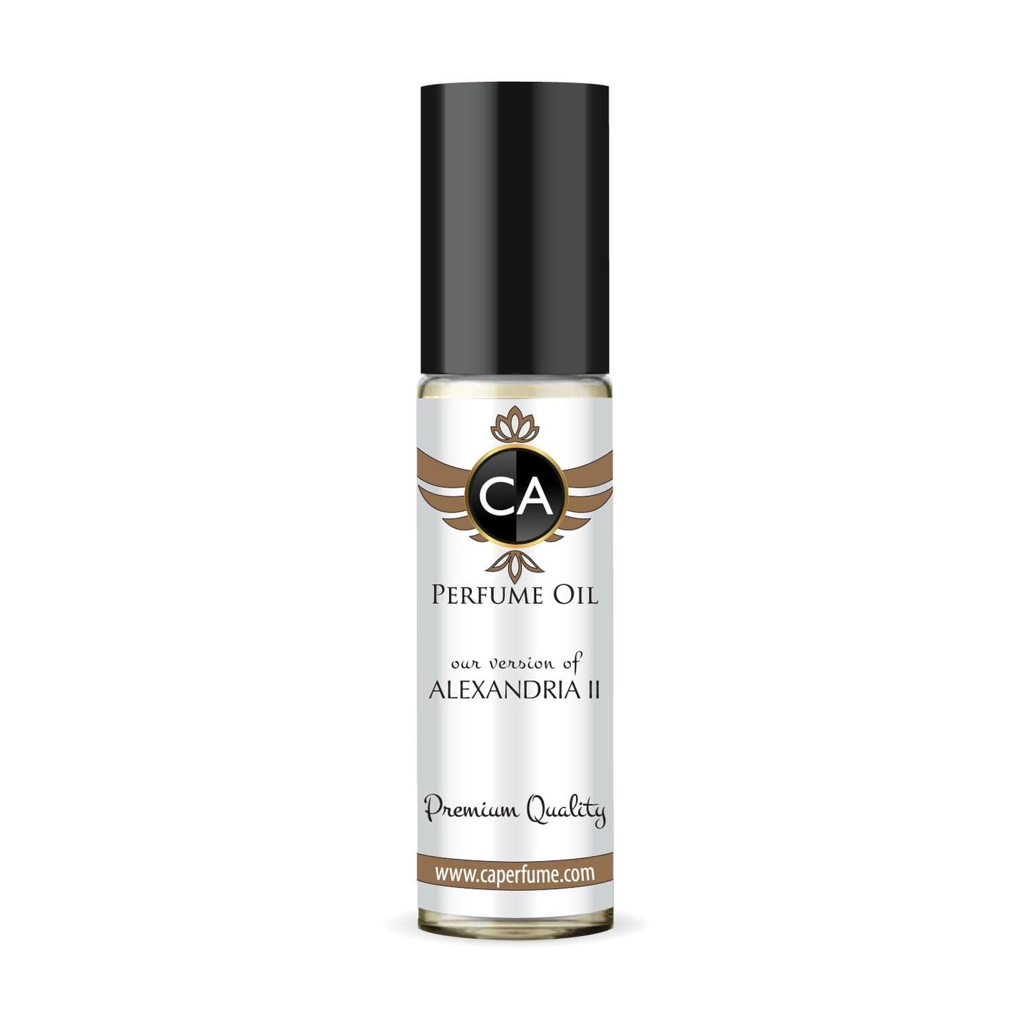 CA Perfume Impression of Alexandria II Unisex Fragrance Oil Amber Woody Scent Long Lasting Perfumes for Women & Men Travel Size TSA Ready Mini Parfum Body Oil Roll-on 0.33 Fl Oz 10ml
