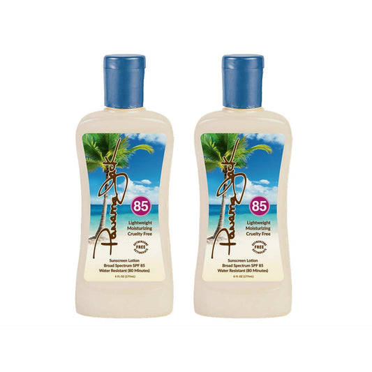 Panama Jack Sunscreen Suntan Lotion - SPF 85, Broad Spectrum UVA/UVB Protection, PABA, Paraben, Gluten & Cruelty Free, 6 FL OZ (Pack of 2)