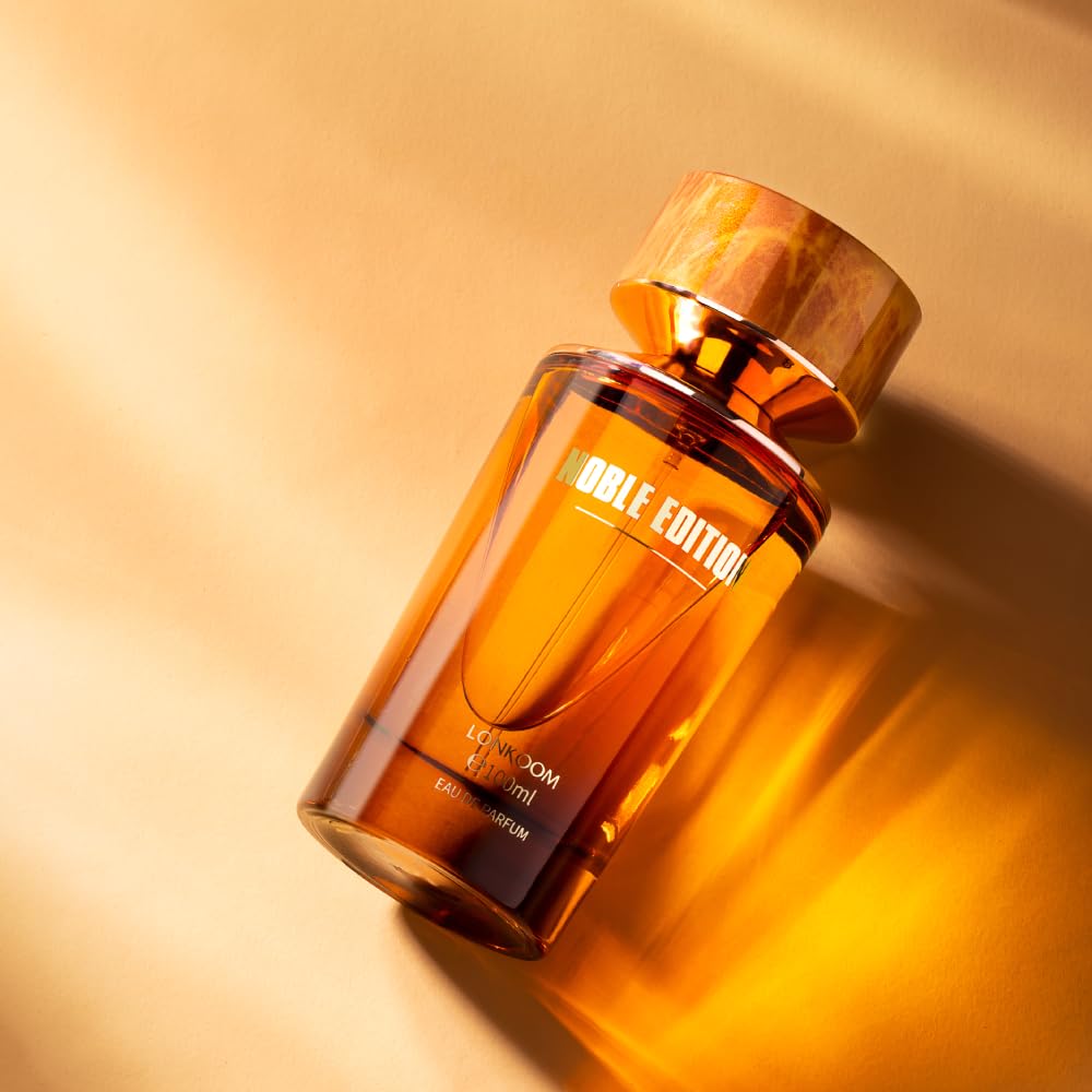 Lonkoom Noble Classic Floral Perfume for Men Women, 3.4 Fl Oz/100ml Unisex Eau de Parfum Spray Long-Lasting Fragrance, Notes of Bergamot Cassis Rosewood Cyclamen Musk Cedarwood Sandalwood Amber